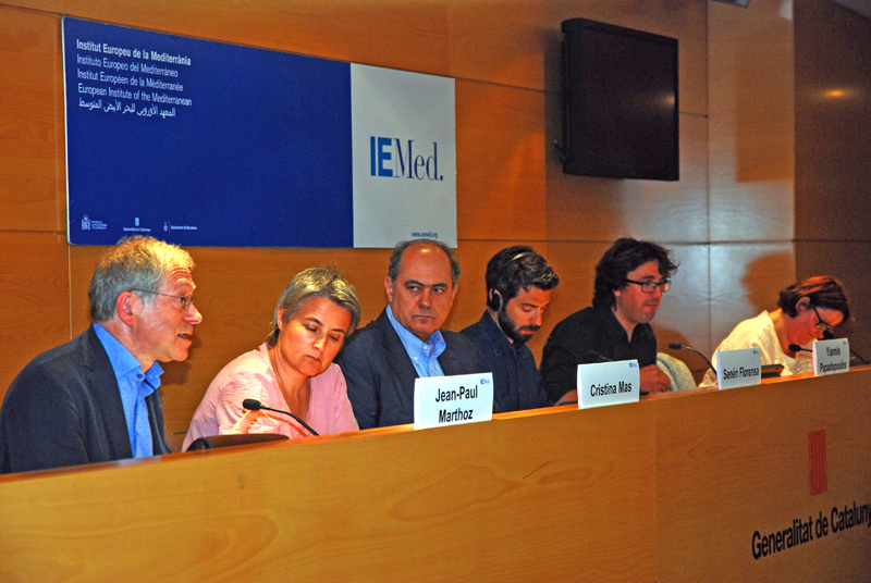 Els ponents de la jornada que va organitzar l'Institut Europeu de la Mediterrània. Foto: IEMed. 