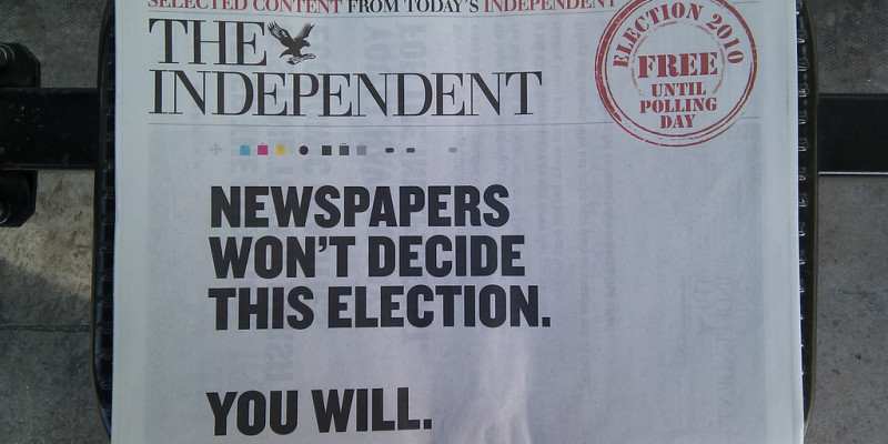 The Independent print edition cease