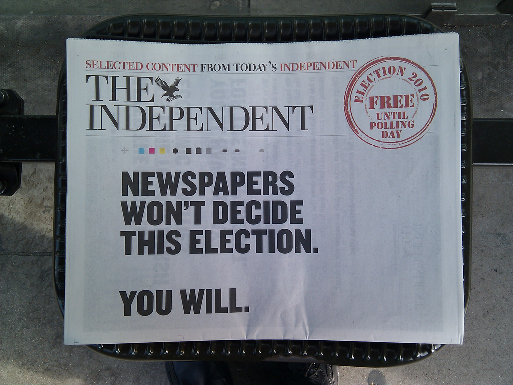 The Independent print edition cease