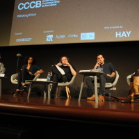 D’esquerra a dreta; Xavier Aldekoa, Tania Adam, Pere Ortín, Samuel Aranda i Gemma Parellada. Foto José Luís Gómez Galarzo