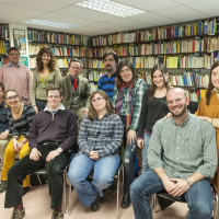 L’equip d’Èxit 21 amb membres de la Fundació Catalana Síndrome de Down. Foto: Sergio Ruiz