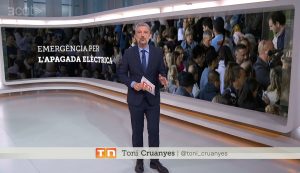 Toni Cruanyes en el Telenotícies Vespre. 3cat va fer un programa especial que va obtenir una gran audiència. Foto: CCMA